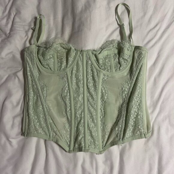 Urban outfitters corset top in mint green - Picture 1 of 3